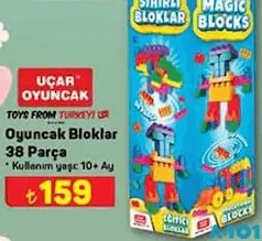UÇAR OYUNCAK BLOKLAR 38 PARÇA